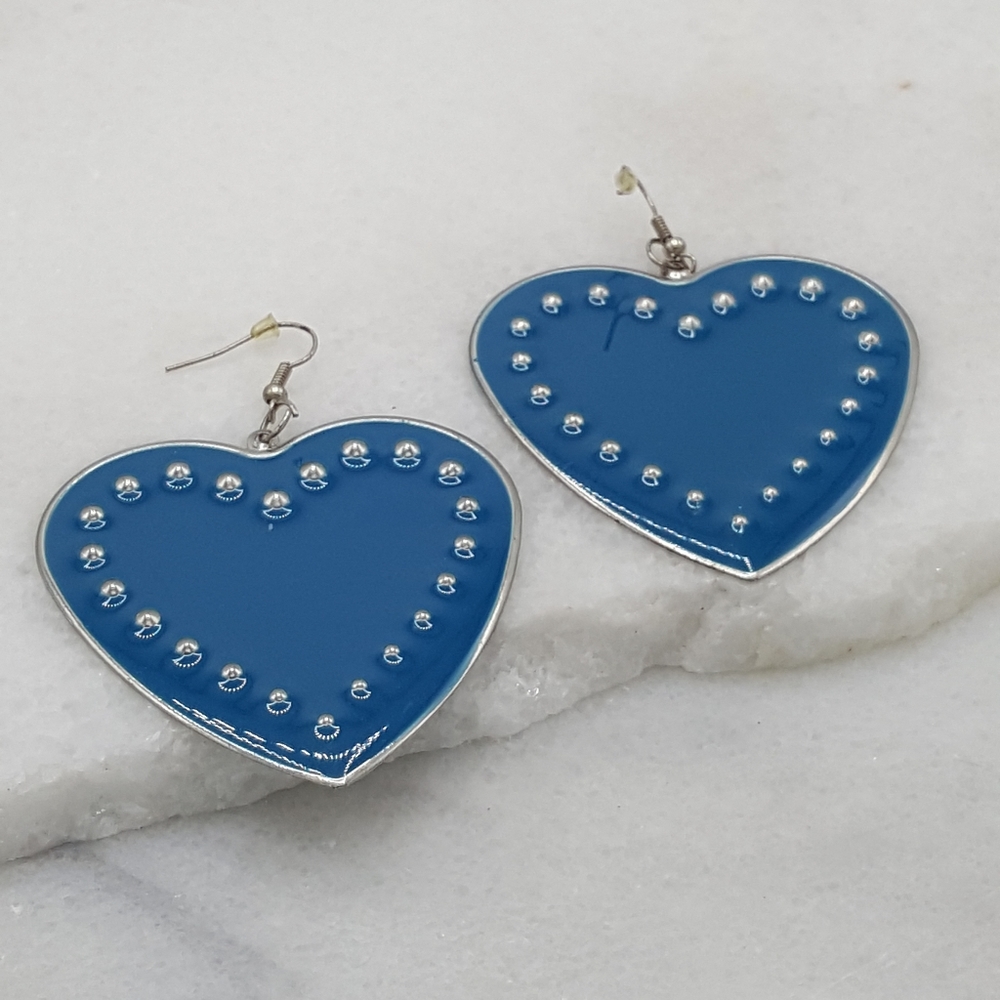 ✔️NWOT Large Blue Hearts - Picture 5 of 5